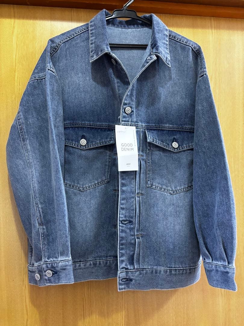 新品　タグ付　GLOBAL WORK GOODデニムやわらかジャケット　ブルー