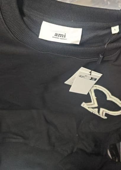 AMI PARIS ブラック トレーナー L