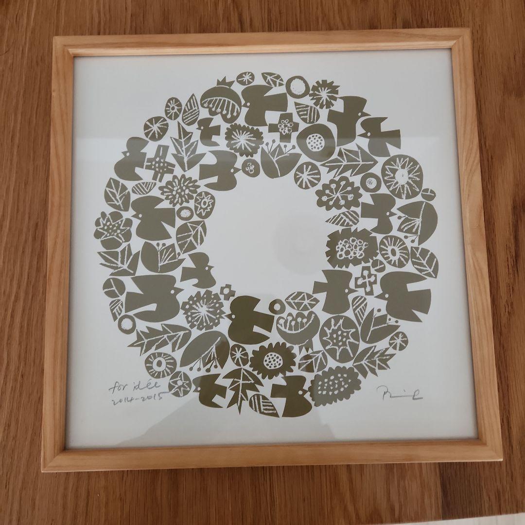 バーズワーズ　額付きシルクスクリーン