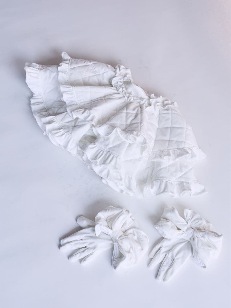 lilLilly Starry⭐︎キルティングミニスカート ホワイト