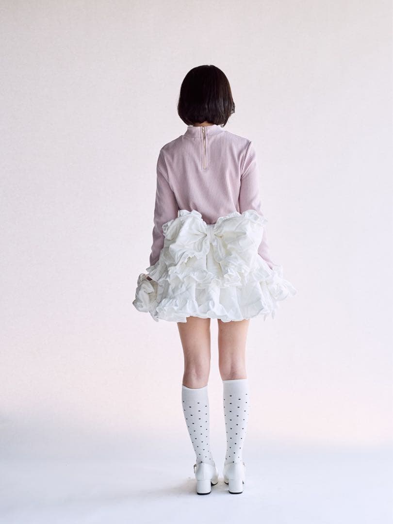 lilLilly Starry⭐︎キルティングミニスカート ホワイト