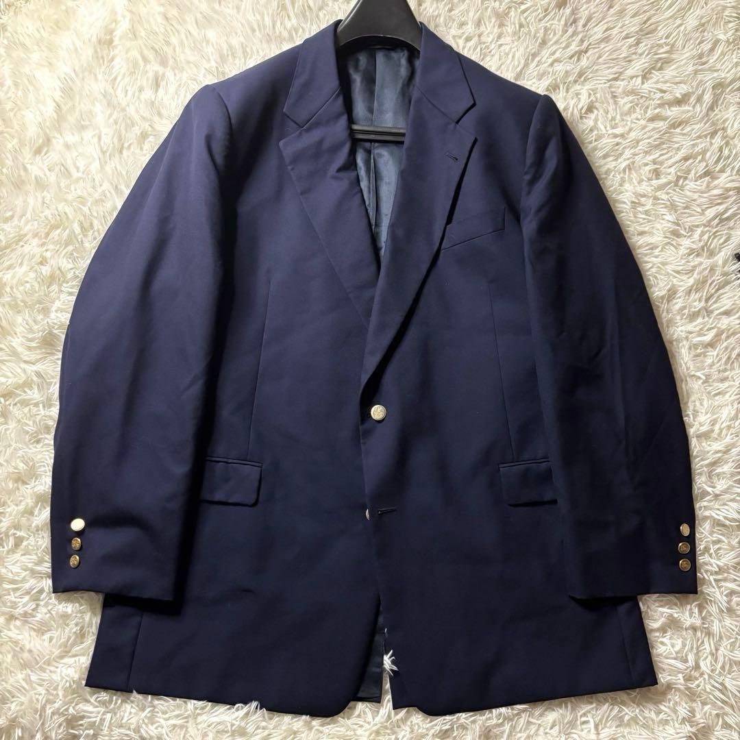極美品/特大サイズ✨ BURBERRY LONDON 紺ブレ USA製 金ボタン