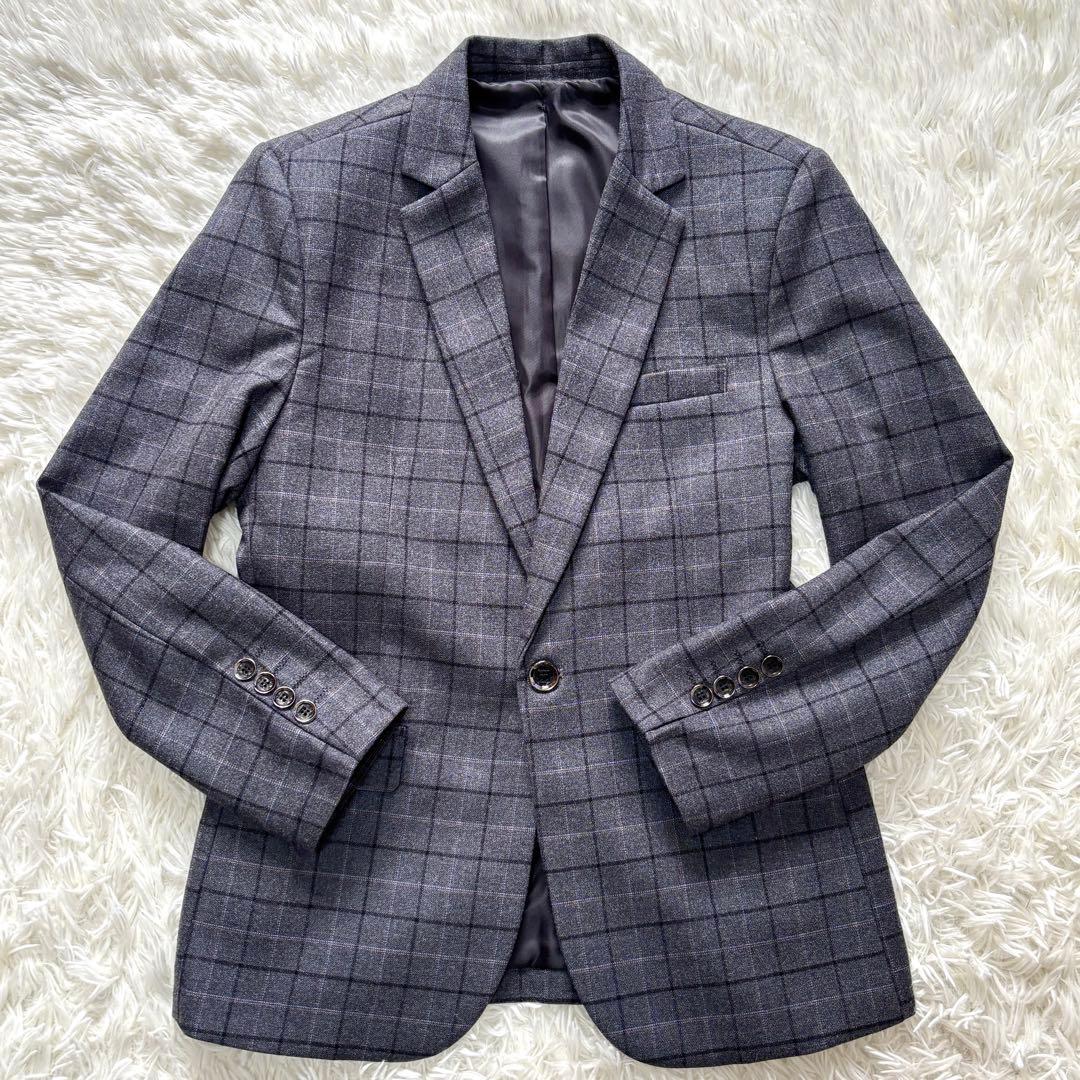 【未使用級】Sサイズ 3ピース セットアップスーツ ペンチェック 黄色 ビジネス