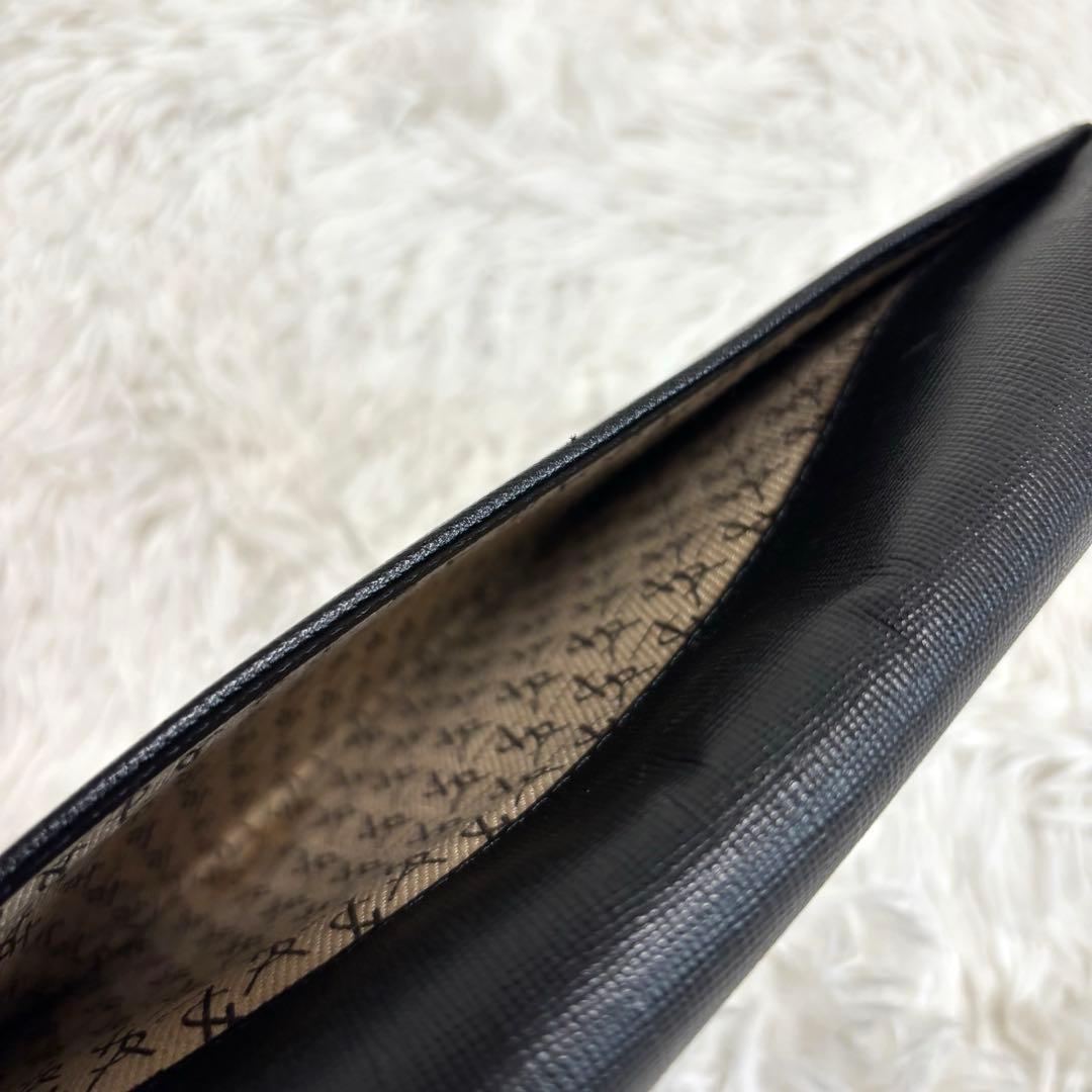 美品★イヴサンローラン クラッチバッグ カサンドラ レザー ブラック YSL