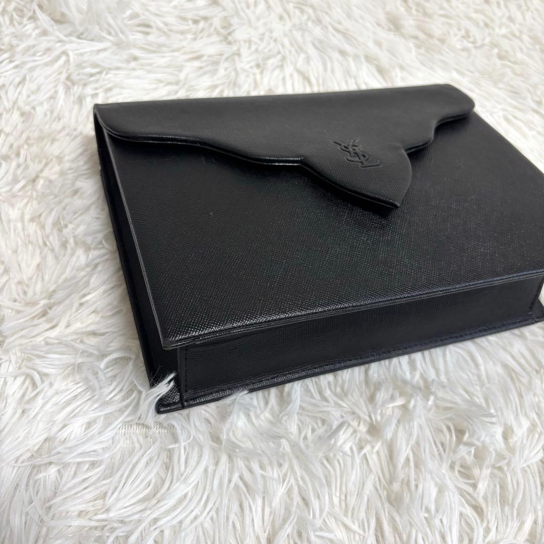 美品★イヴサンローラン クラッチバッグ カサンドラ レザー ブラック YSL
