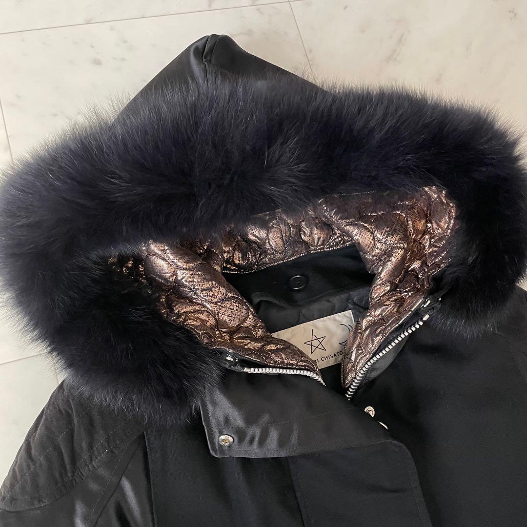 美品✨ツモリチサト アマモールモッズコート フォックスファー ライナー ブラック