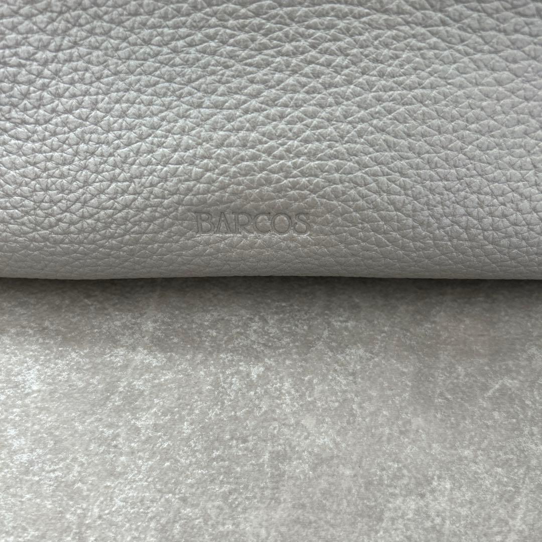 BARCOSシュリンクレザー3層ハンドバッグ　未使用品