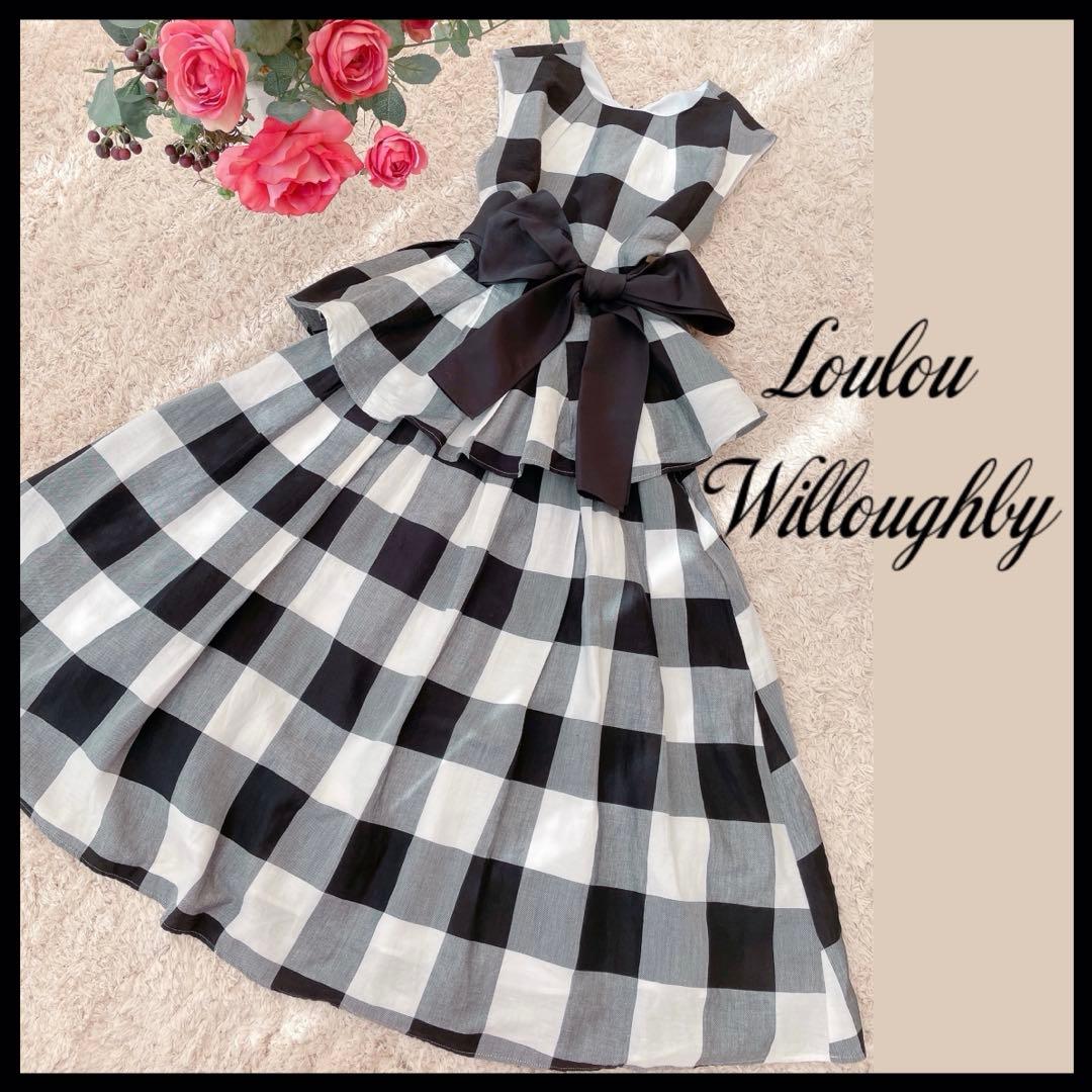 【Moe様♡】ルルウィルビー ギンガムペプラムブラウス ランダムタックスカート