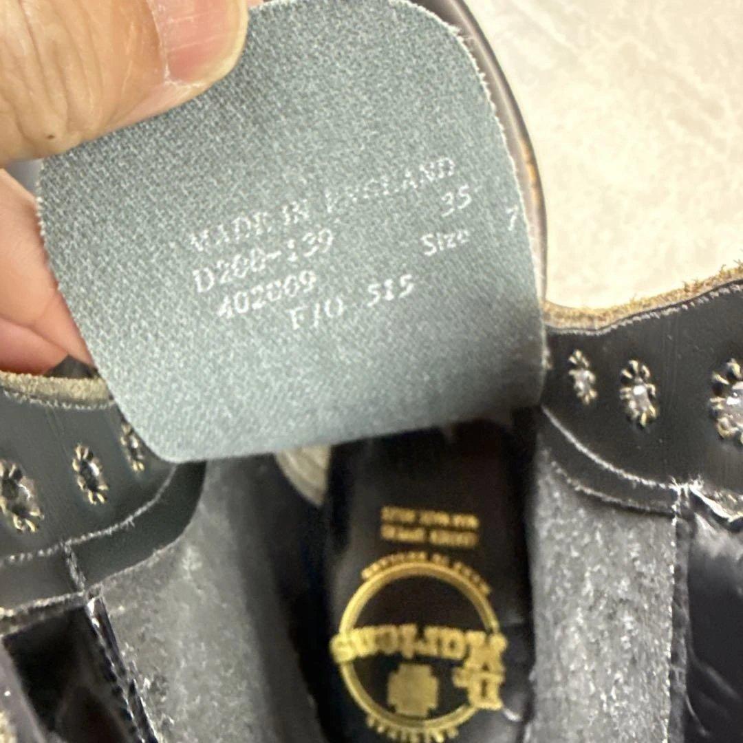 ドクターマーチン　レザーブーツ　ブラック　イングランド製　サイズ7 美品　紐なし