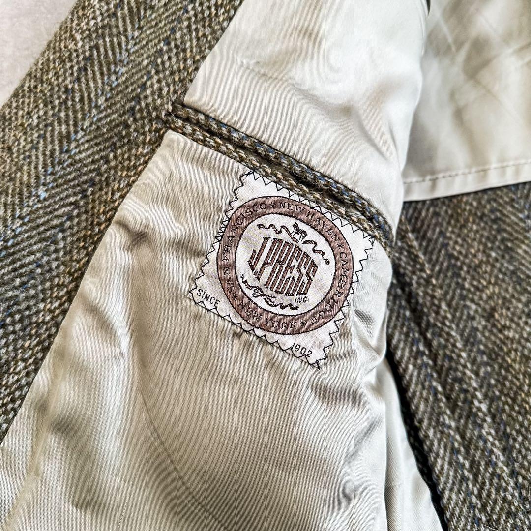 70s J PRESS カシミア モヘア ウール ツイード テーラードジャケット