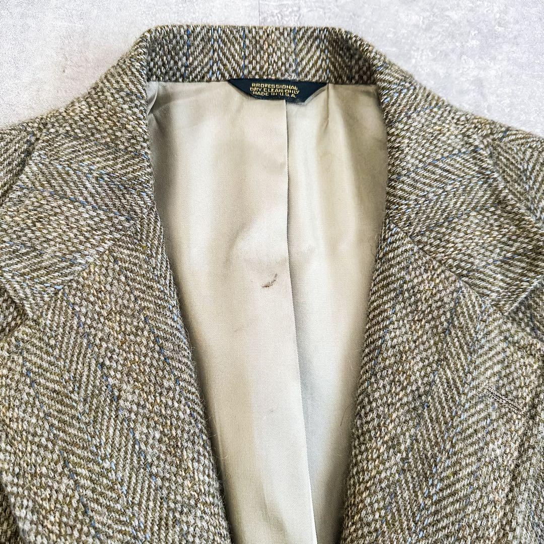 70s J PRESS カシミア モヘア ウール ツイード テーラードジャケット