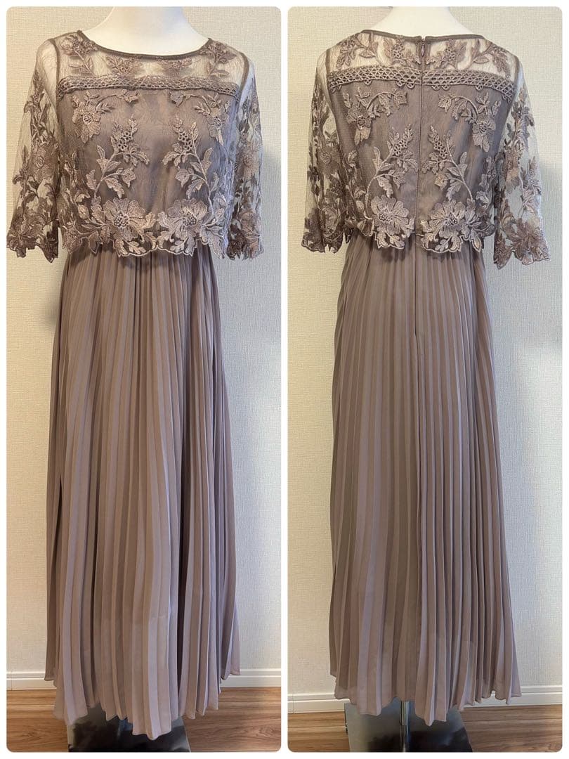 【新品】結婚式 お呼ばれ 成人式 ドレス 刺繍 切り替え フレアレース