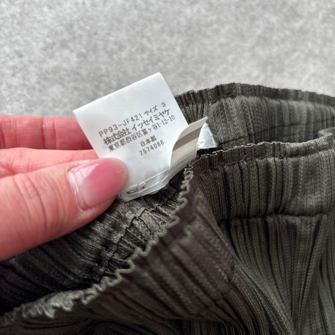 PLATS PLEATS プリーツパンツ サイズ3 オリーブグリーン