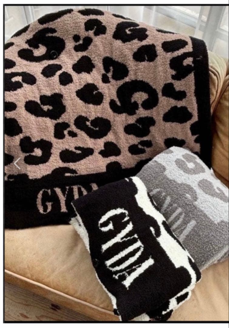 GYDA レオパードブランケット　col/ BK