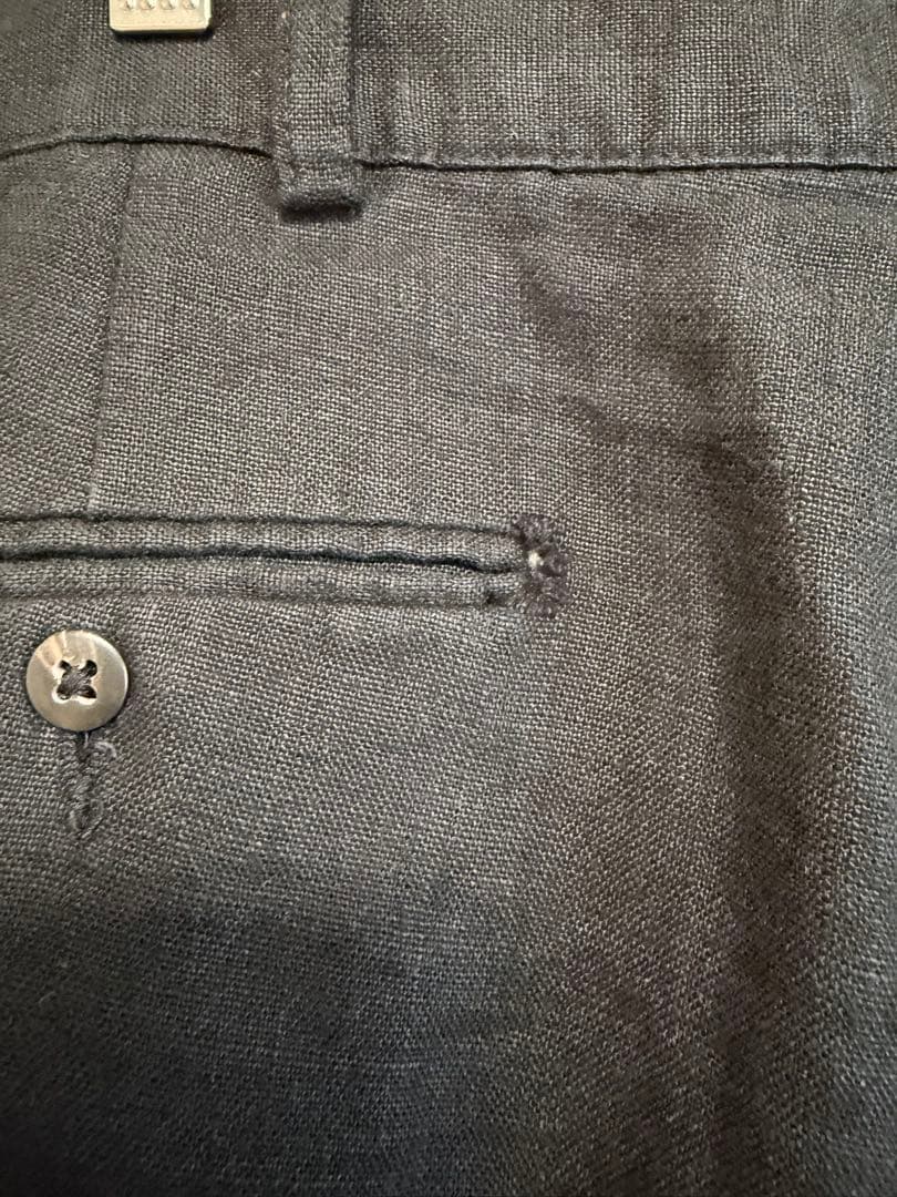 90s Polo ラルフローレン　リネン　ブラック　ショート　パンツ　黒 w35