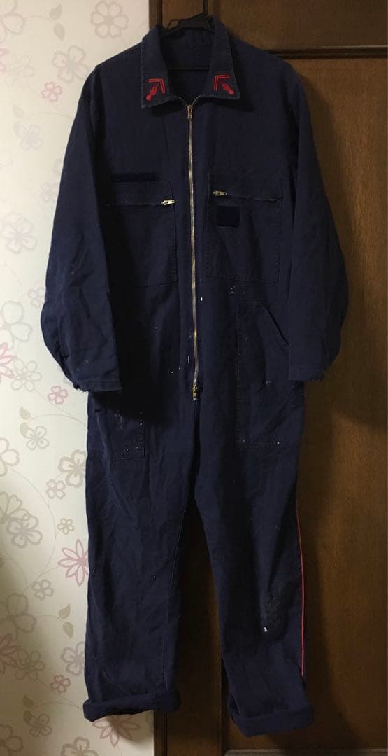 フランス ファイヤーマン オールインワン つなぎ ジャンプスーツ ヴィンテージ