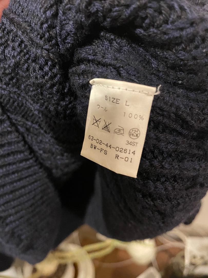 TOMORROWLAND トゥモローランド　ネイビー ニット　Lサイズ