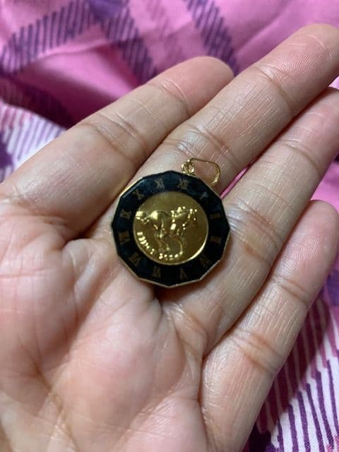 アクセサリー K18 YG ILLUSION GLASS PENDANT HORSE.