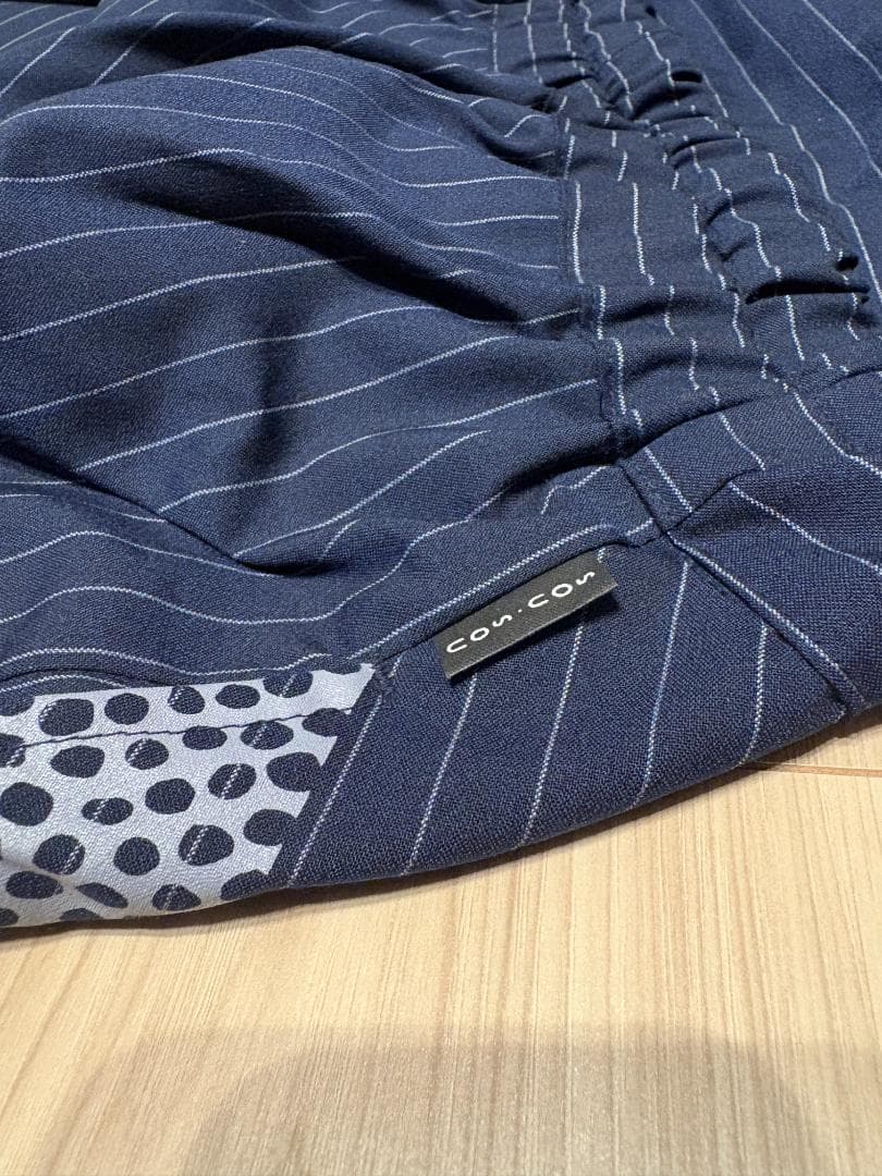 【未使用】SOUSOU 傾衣 着衣 梳毛間道 富士／濃紺×間ぬき Lサイズ