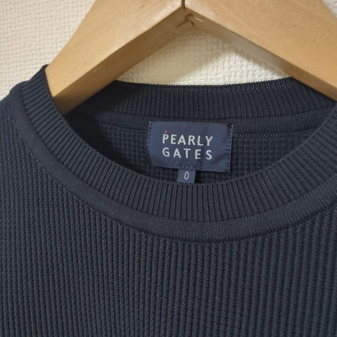 ★美品★PEARLY GATES ハイブリットコットン クルーネックニット 0