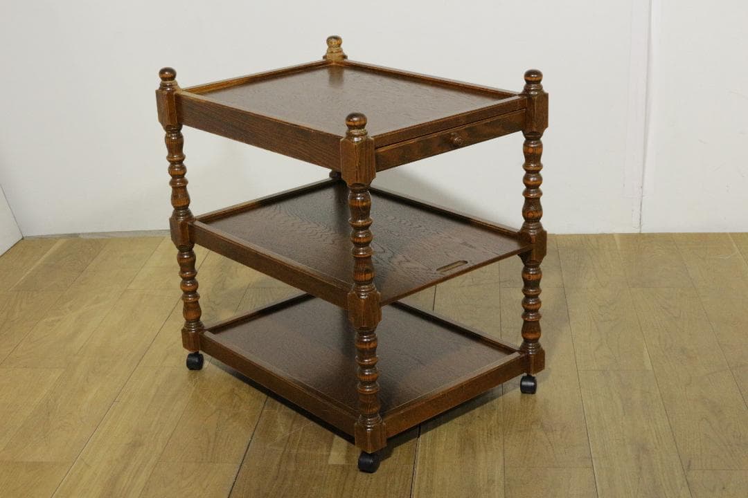 み*こ様 三越★３段ワゴン★木製家具★引き出し★トレー★