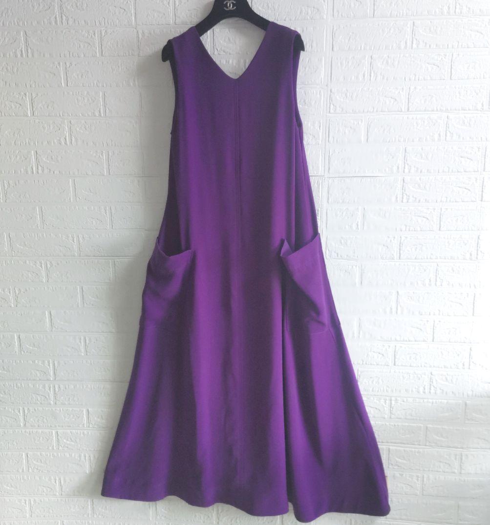 UN3D.　アンスリード　ビッグポケットフレアワンピース ノースリーブ