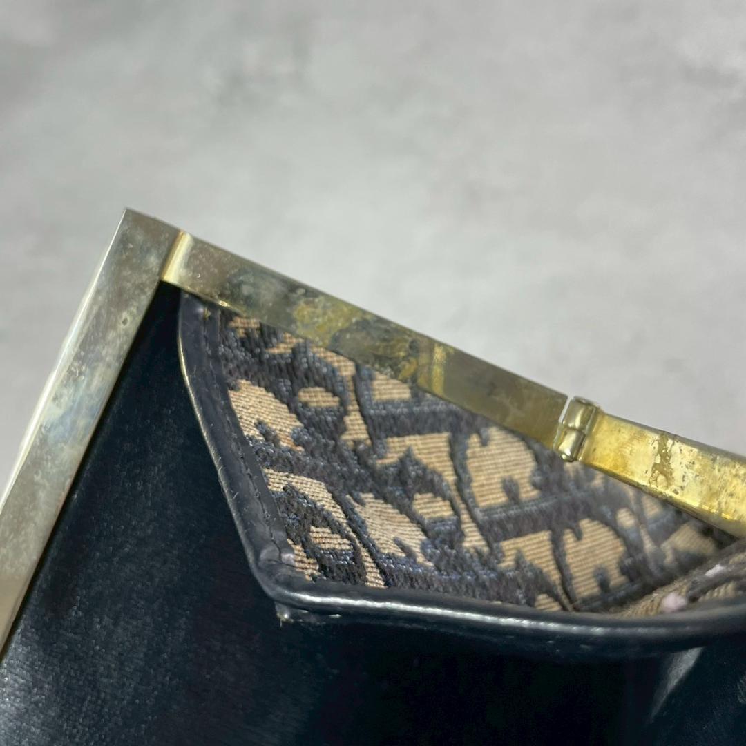 クリスチャンディオール がま口 バッグ トロッター クラッチ パーティ ベージュ