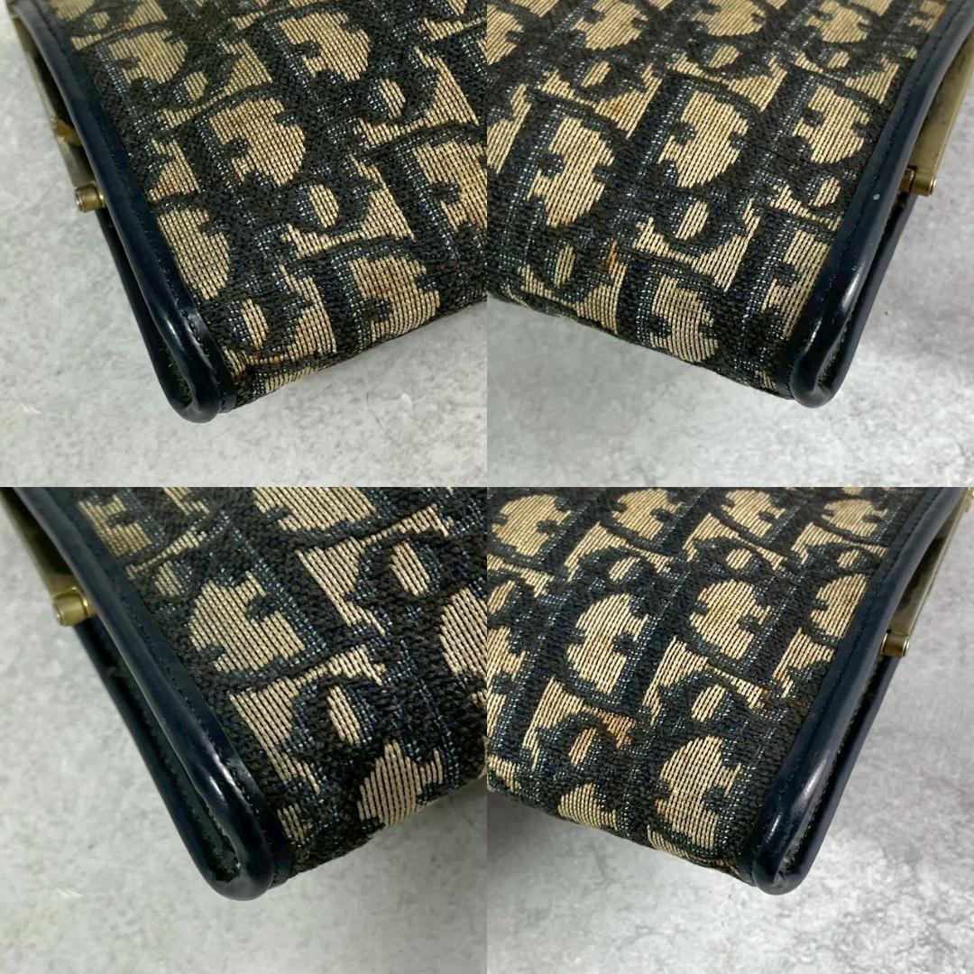 クリスチャンディオール がま口 バッグ トロッター クラッチ パーティ ベージュ