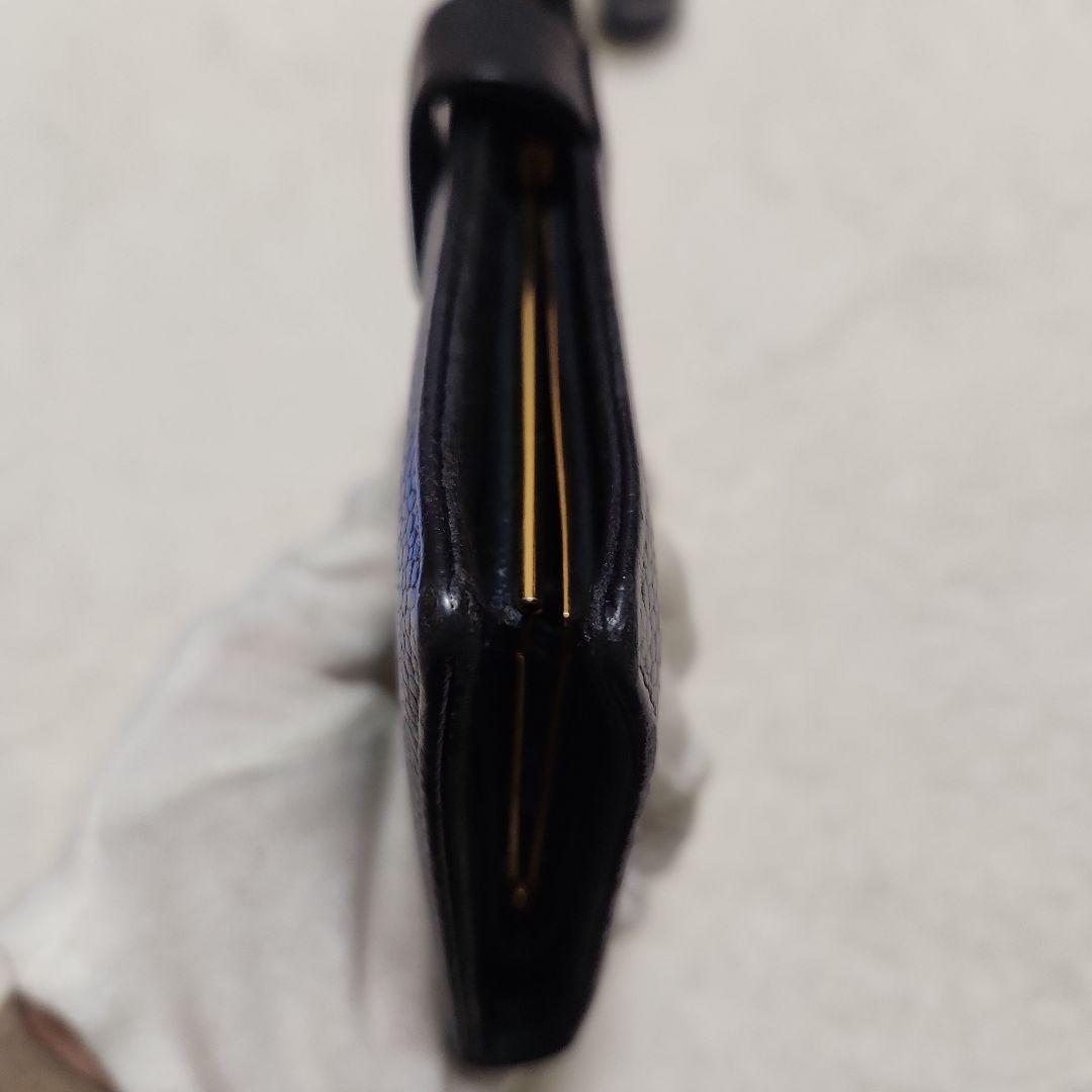 CHANEL シャネル キャビアスキン がま口　長財布　ブラック