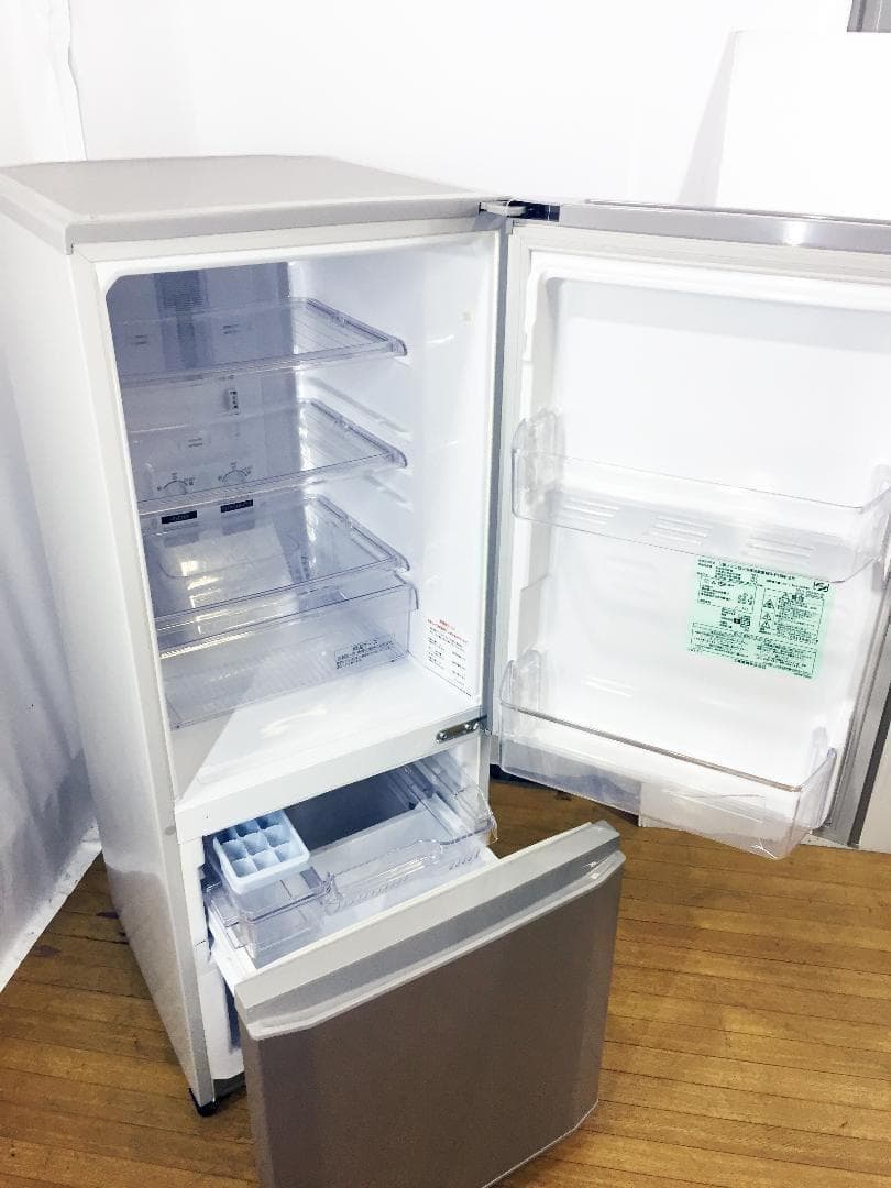 \"送料無料★◆中古★三菱 ラウンドカット 2ドア冷蔵庫 MR-P15W