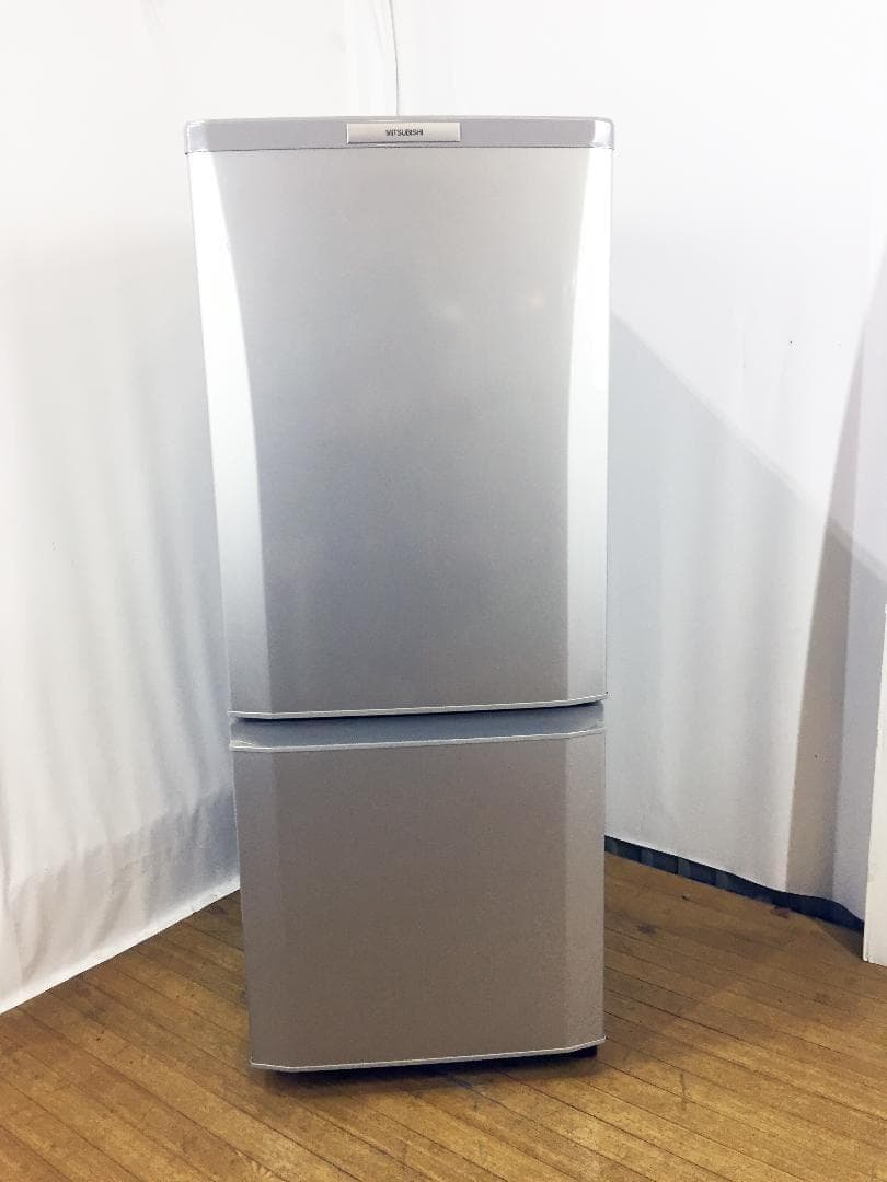 \"送料無料★◆中古★三菱 ラウンドカット 2ドア冷蔵庫 MR-P15W