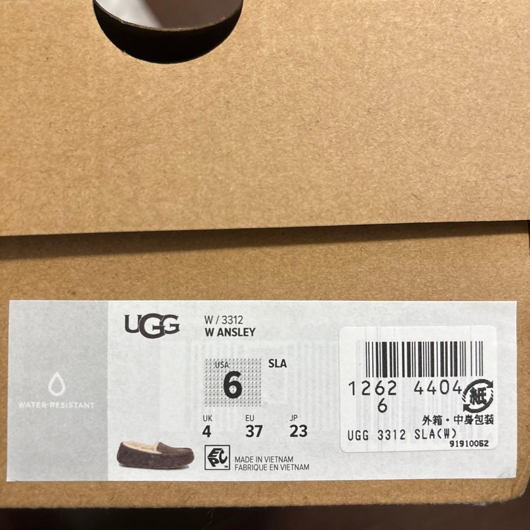 【レア カラー】UGG アグ　アンスレー ムートン モカシン US6 23