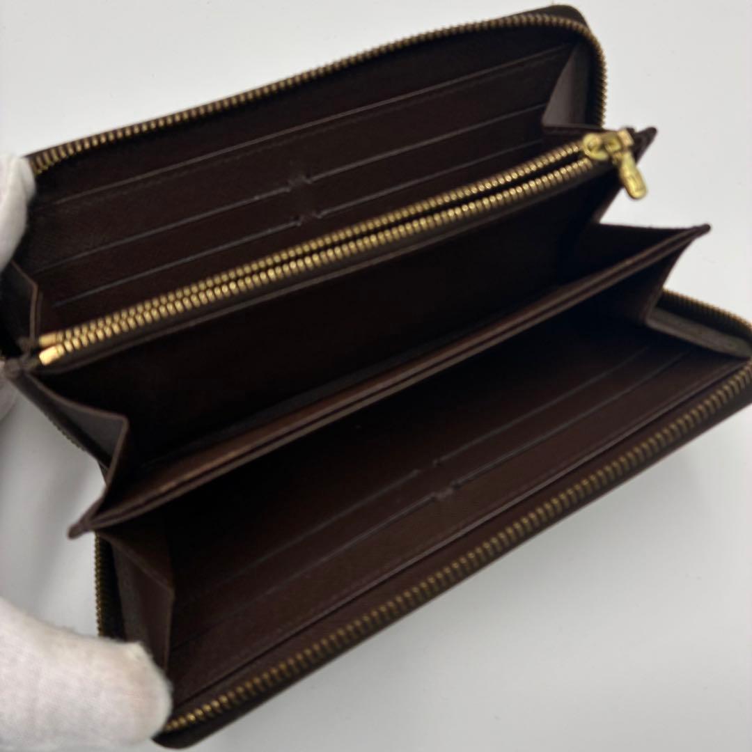 ルイヴィトン　ジッピーウォレット　長財布　ダミエ　エべヌ　ブラウン