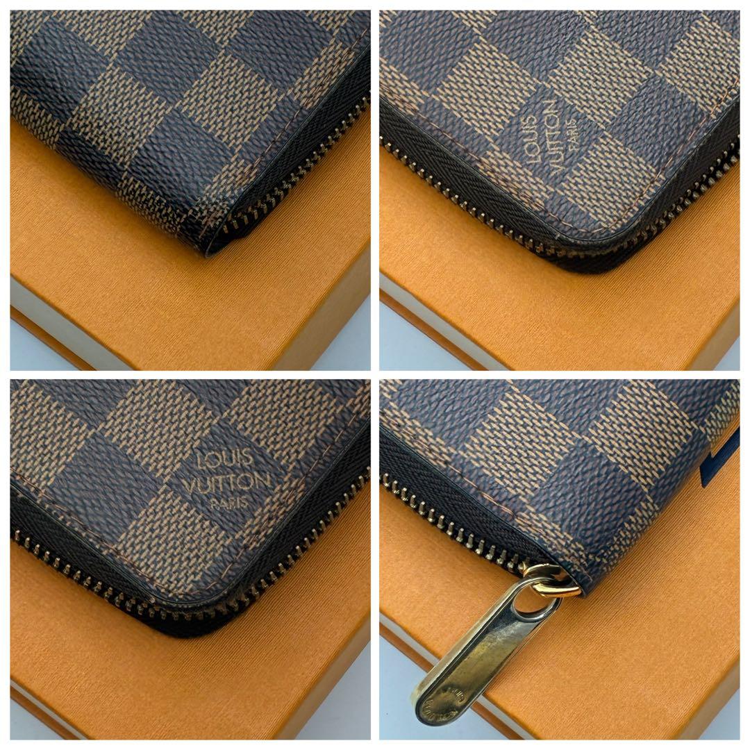 ルイヴィトン　ジッピーウォレット　長財布　ダミエ　エべヌ　ブラウン