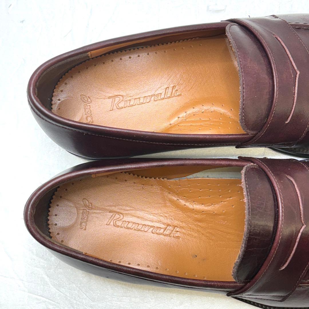 人気モデル ASICS RUNWALK 本革 ローファー 25.5cm