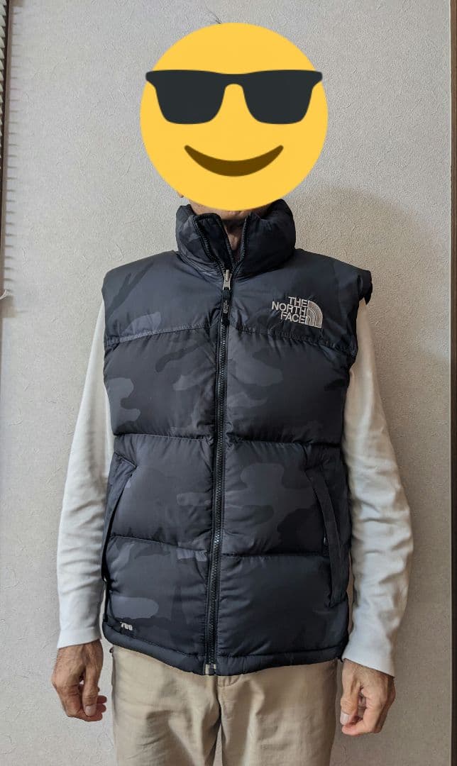 【美品】 NORTH FACE 迷彩ヌプシダウンベスト ND01587