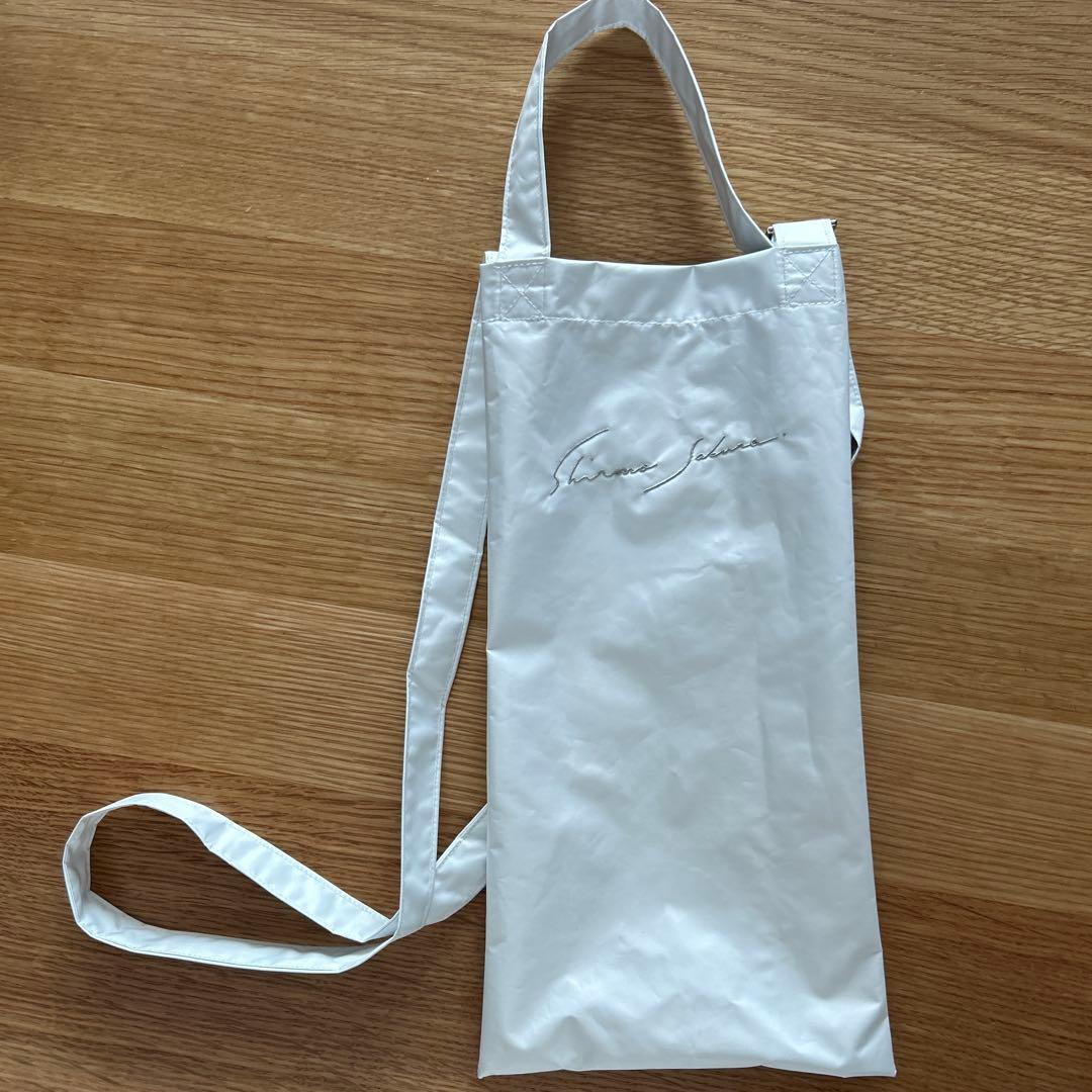 シロノサクラ。　折りたたみ日傘　ホワイト