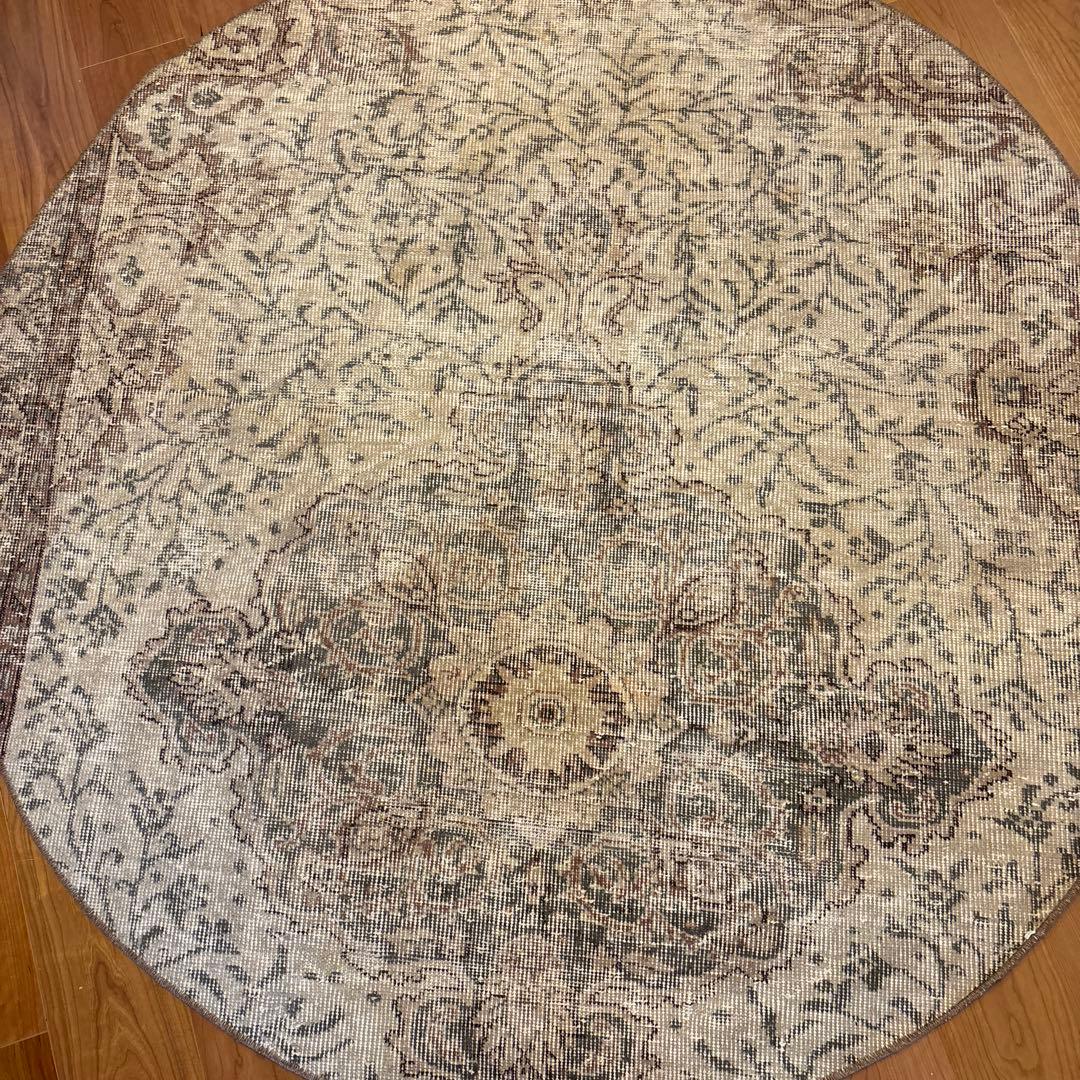 約150cm 丸型ヴィンテージラグ　vintage