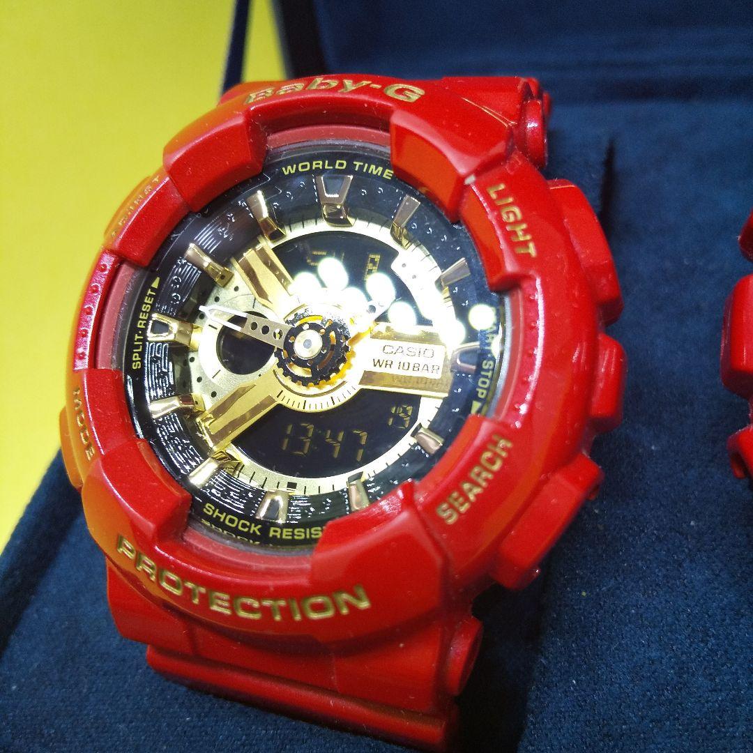G-SHOCK ペアウォッチ 紅RED 金 希少 稼働品