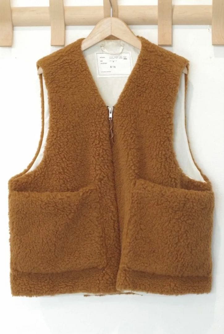 トップス camiel fortgens ZIP VEST WOOL FLEECE