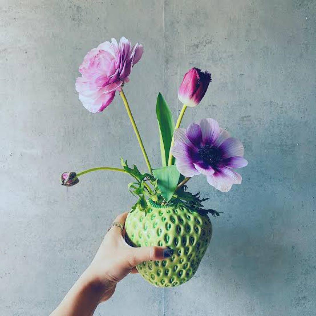 限定値下げ中‼️DESPOTSデスポッツストロベリー花瓶グリーンLフラワーベース