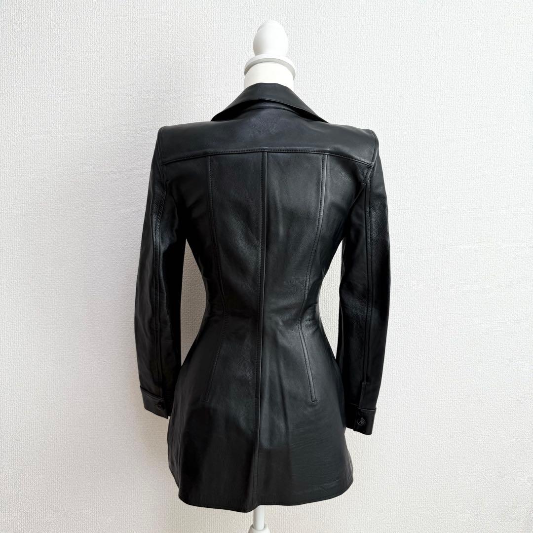 タグ付✨️Alexander wang レザージャケット ウエストシェイプ 0
