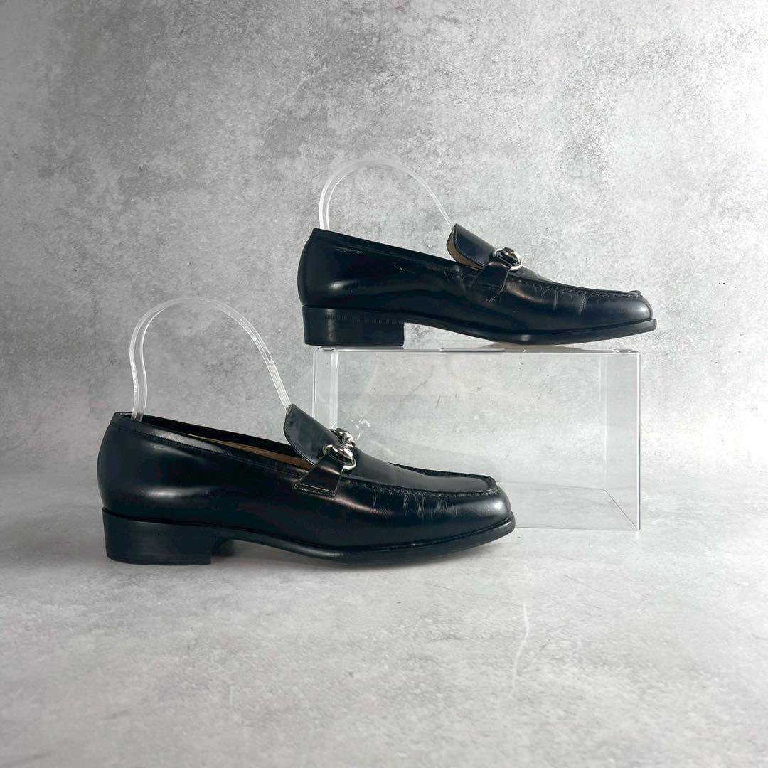 靴 Gucci Horsebit Square Toe Loafers 37.5C