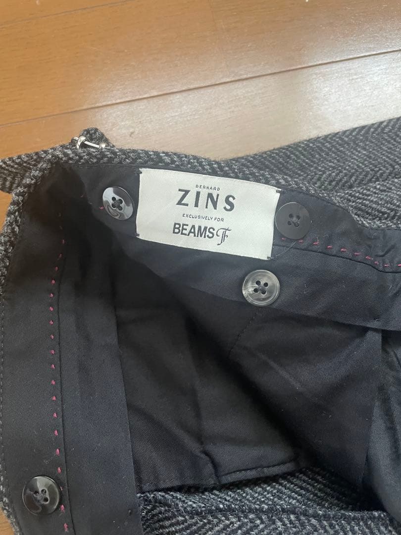 38 BERNARD ZINS グレー　ヘリンボーン　スラックス　ビームスf