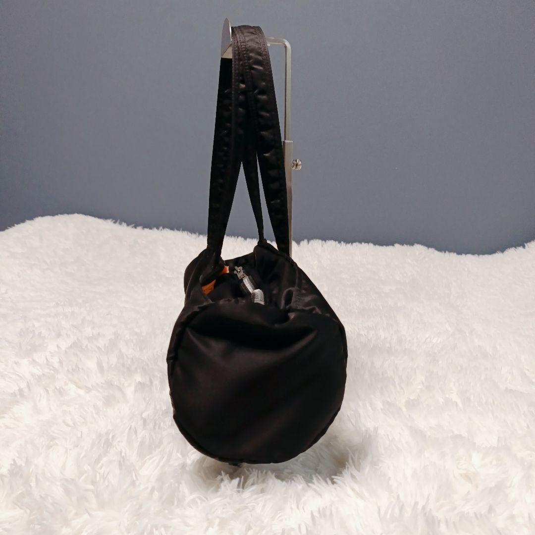 【美品】PORTER ポーター ミニボストン ドラムバッグ ブラック タンカー