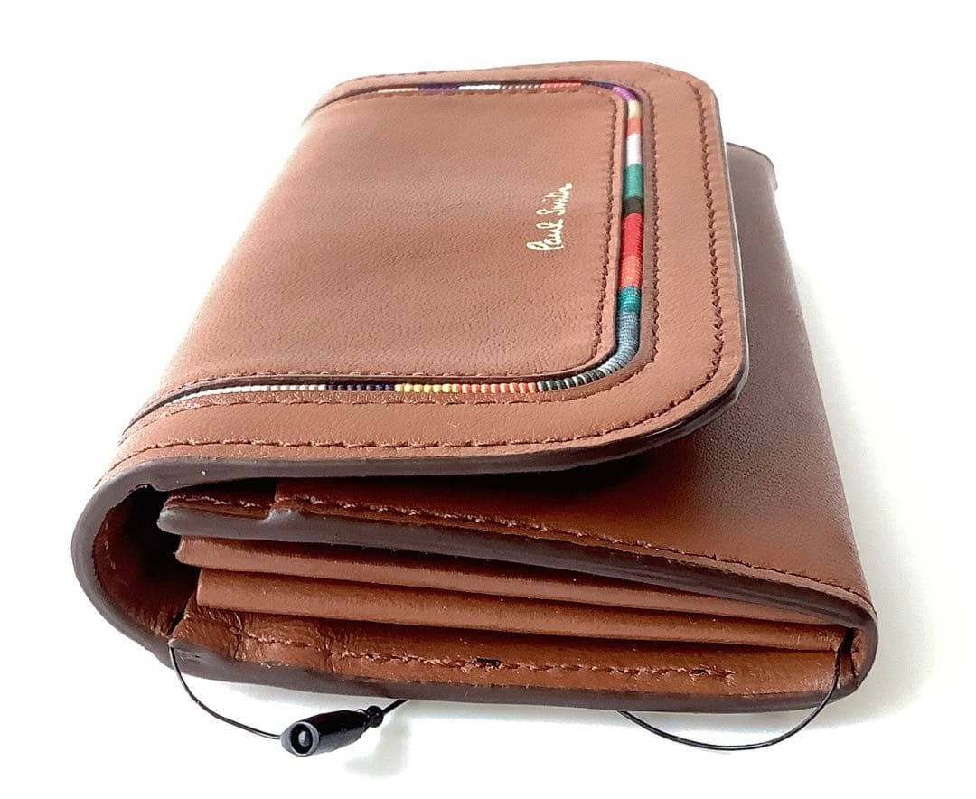 新品★ポールスミス★スワールインセットディティール名刺入れカードケース★ブラウン