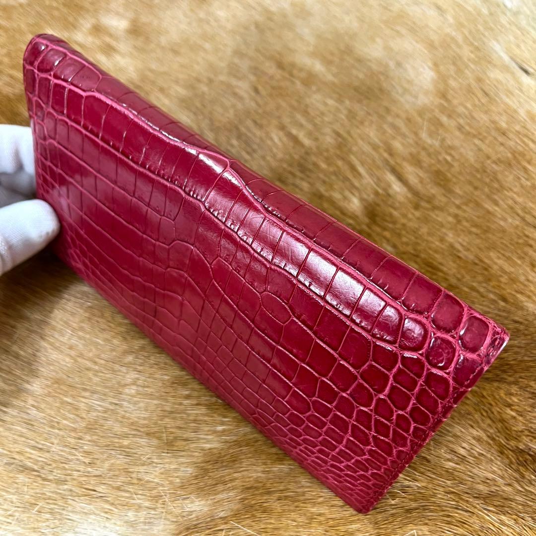 極美品 定15万 最高峰 クロコダイル センターセレクト 無双 長財布