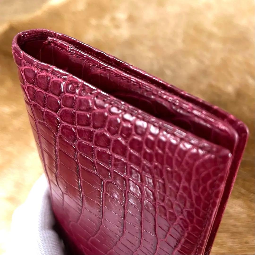 極美品 定15万 最高峰 クロコダイル センターセレクト 無双 長財布