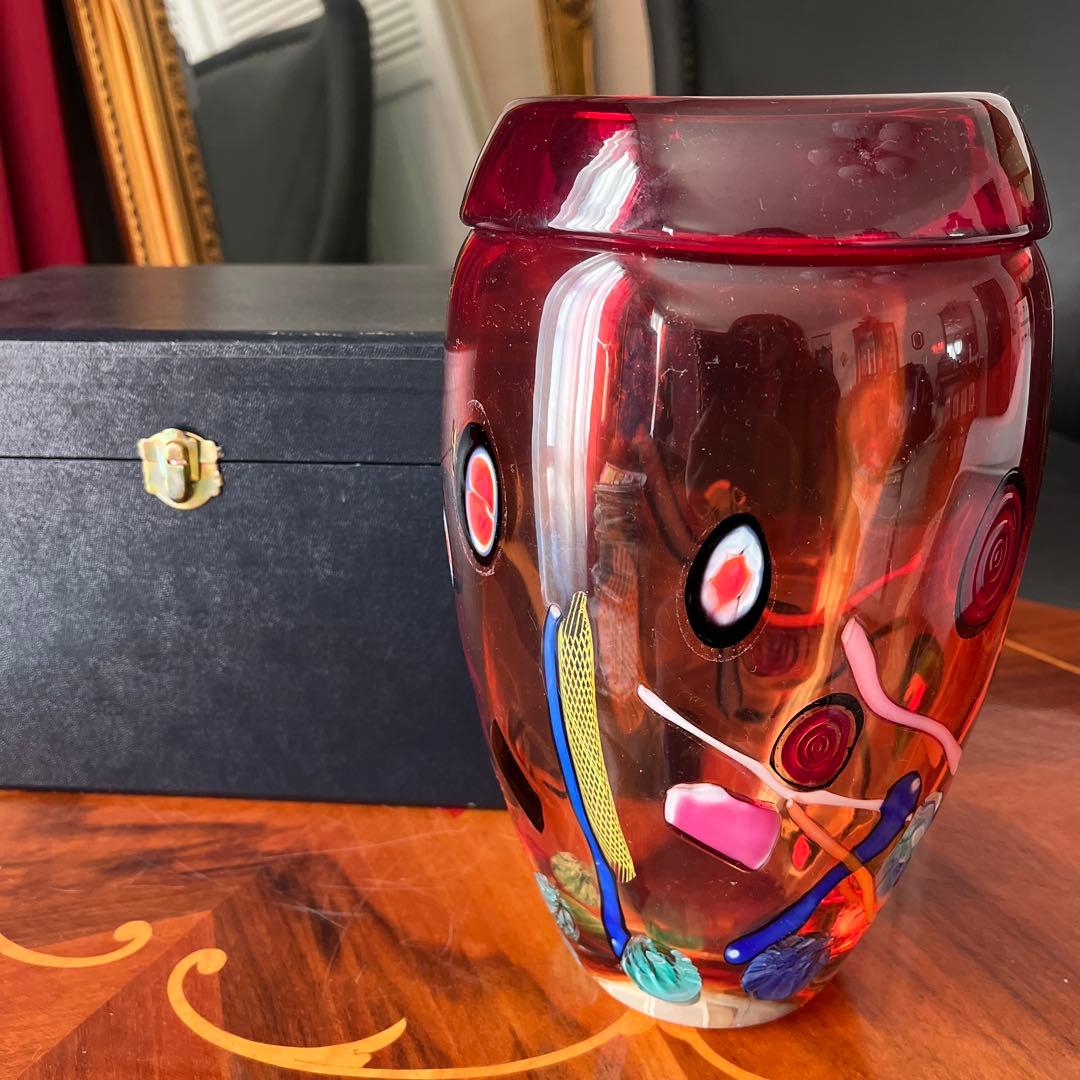 イタリア ムラノ トレーディング ベース 花器 オブジェ 元箱入