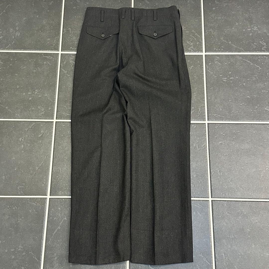 vintage 【ウール　ツータックスラックス　チャコールグレー　レア】